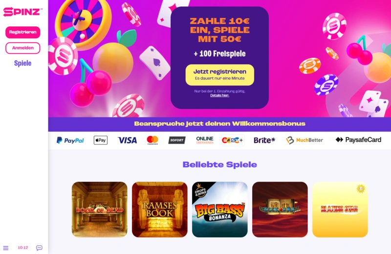 spinz home page